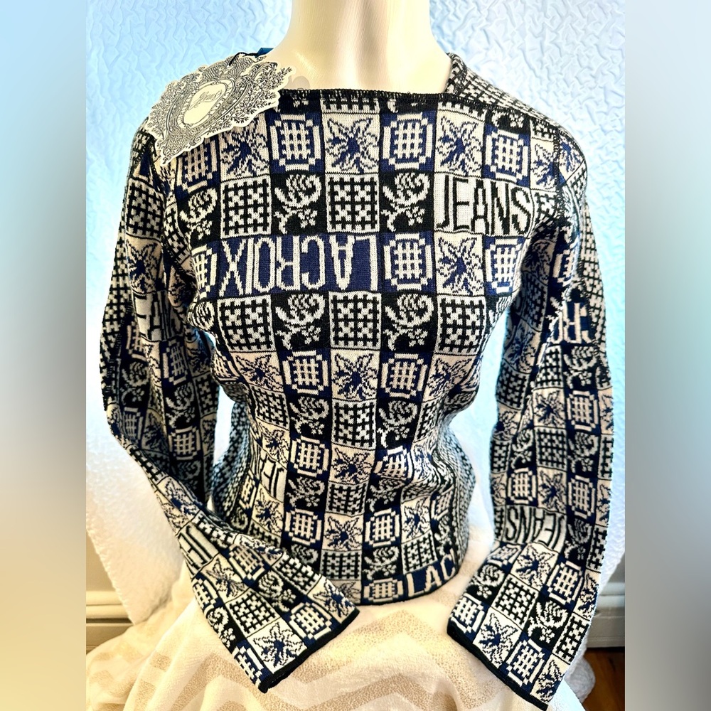 Christian Lacroix New With Tags Vintage Made In Italy Sweater Size Small